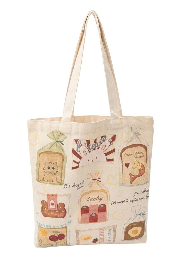 BROGBUS Cotton Tote Bag with Two Handles for Shopping, Travel, School, Office, and Daily Use, Essentials Printed - Image 1
